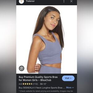 Nike yoga lux sports bra crop top